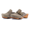 [Jeans] Florentina Damen Clog, farbe: jeans (grau), clogs damen mit biegsamer nachhaltiger Holzsohle,holzclogs woody, woody schuhe, woody shoes, handgemachte holzschuhe aus österreich, kärnten