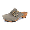 [Jeans] Florentina Damen Clog, farbe: jeans (grau), clogs damen mit biegsamer nachhaltiger Holzsohle,holzclogs woody, woody schuhe, woody shoes, handgemachte holzschuhe aus österreich, kärnten