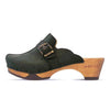 [Nero] Florentina Damen Clog, farbe: nero alias schwarz, clogs damen mit biegsamer nachhaltiger Holzsohle,holzclogs woody, woody schuhe, woody shoes, handgemachte holzschuhe aus österreich, kärnten