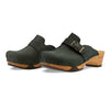 [Nero] Florentina Damen Clog, farbe: nero alias schwarz, clogs damen mit biegsamer nachhaltiger Holzsohle,holzclogs woody, woody schuhe, woody shoes, handgemachte holzschuhe aus österreich, kärnten