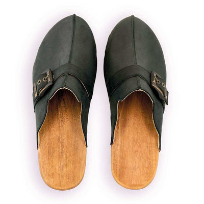 [Nero] Florentina Damen Clog, farbe: nero alias schwarz, clogs damen mit biegsamer nachhaltiger Holzsohle,holzclogs woody, woody schuhe, woody shoes, handgemachte holzschuhe aus österreich, kärnten