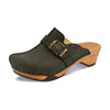 [Nero] Florentina Damen Clog, farbe: nero alias schwarz, clogs damen mit biegsamer nachhaltiger Holzsohle,holzclogs woody, woody schuhe, woody shoes, handgemachte holzschuhe aus österreich, kärnten