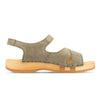 [Sand] Gloria Damen Clog Sandale mit biegsamer nachhaltiger holzsohle, farbe: sand (warm_grey), holzclogs woody, woody schuhe, woody shoes, handgemachte holzschuhe aus österreich, kärnten