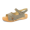 [Sand] Gloria Damen Clog Sandale mit biegsamer nachhaltiger holzsohle, farbe: sand (warm_grey), holzclogs woody, woody schuhe, woody shoes, handgemachte holzschuhe aus österreich, kärnten