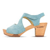 [Baby Blue] Hannah Damen Clog Sandalette mit biegsamer nachhaltiger holzsohle, holzclogs woody, woody schuhe, woody shoes, handgemachte holzschuhe aus österreich, kärnten, farbe: baby blue (hellblau)