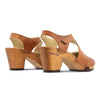 [Safor] Hannah Damen Clog Sandalette mit biegsamer nachhaltiger holzsohle, holzclogs woody, woody schuhe, woody shoes, handgemachte holzschuhe aus österreich, kärnten, farbe: safor (braun)