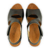 [Schwarz] Hannah Damen Clog Sandalette mit biegsamer nachhaltiger holzsohle, farbe: schwarz, holzclogs woody, woody schuhe, woody shoes, handgemachte holzschuhe aus österreich, kärnten