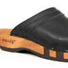 [Cervo Nero] Hanni Damen Clog mit biegsamer nachhaltiger holzsohle, farbe: cervo nero (schwarz), holzclogs woody, woody schuhe, woody shoes, handgemachte holzschuhe aus österreich, kärnten