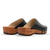 [Cervo Nero] Hanni Damen Clog mit biegsamer nachhaltiger holzsohle, farbe: cervo nero (schwarz), holzclogs woody, woody schuhe, woody shoes, handgemachte holzschuhe aus österreich, kärnten