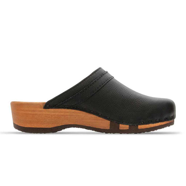 [Cervo Nero] Hanni Damen Clog mit biegsamer nachhaltiger holzsohle, farbe: cervo nero (schwarz), holzclogs woody, woody schuhe, woody shoes, handgemachte holzschuhe aus österreich, kärnten