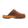 [Tabacco] Harry Herren Clogs mit biegsamer nachhaltiger holzsohle, farbe: tabacco-braun, holzclogs woody, woody schuhe, woody shoes, handgemachte holzschuhe aus österreich, kärnten