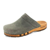 [Bleir] Harry Herren Clogs mit biegsamer nachhaltiger holzsohle, farbe: bleir (grau), holzclogs woody, woody schuhe, woody shoes, handgemachte holzschuhe aus österreich, kärnten