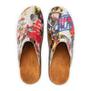[Kaiser Franz Joseph] Harry Herren Clogs mit biegsamer nachhaltiger holzsohle, farbe: kaiser franz joseph (multicolor print), holzclogs woody, woody schuhe, woody shoes, handgemachte holzschuhe aus österreich, kärnten