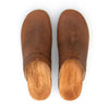 [Tabacco] Harry Herren Clogs mit biegsamer nachhaltiger holzsohle, farbe: tabacco-braun, holzclogs woody, woody schuhe, woody shoes, handgemachte holzschuhe aus österreich, kärnten