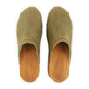 [Olivia] Harry Herren Clogs mit biegsamer nachhaltiger holzsohle, farbe: olivia (olivgrün), holzclogs woody, woody schuhe, woody shoes, handgemachte holzschuhe aus österreich, kärnten