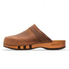 [Tabacco] Harry Herren Clogs mit biegsamer nachhaltiger holzsohle, farbe: tabacco-braun, holzclogs woody, woody schuhe, woody shoes, handgemachte holzschuhe aus österreich, kärnten