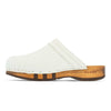 [Weiss] Harry Herren Clogs mit biegsamer nachhaltiger holzsohle, farbe: weiss, holzclogs woody, woody schuhe, woody shoes, handgemachte holzschuhe aus österreich, kärnten