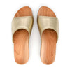 [Gold] Heidi Damen Clog Pantolette mit biegsamer nachhaltiger holzsohle, farbe: gold, holzclogs woody, woody schuhe, woody shoes, handgemachte holzschuhe aus österreich, kärnten