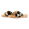 [Fell Kombi] Heidi Fell Damen Clog Pantolette mit biegsamer nachhaltiger holzsohle, farbe: fell kombi (kuh-print-design), holzclogs woody, woody schuhe, woody shoes, handgemachte holzschuhe aus österreich, kärnten