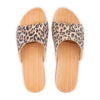 [Wildcat] Heidi Damen Clog Pantolette mit biegsamer nachhaltiger holzsohle, farbe: wildcat (leopard-print), holzclogs woody, woody schuhe, woody shoes, handgemachte holzschuhe aus österreich, kärnten
