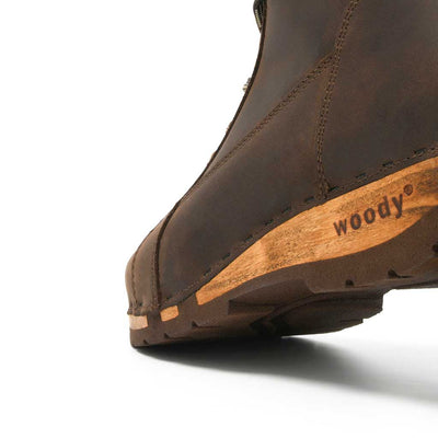 [Caffe] Heike Damen Clog Stiefelette, clog lammfell gefütterter clog stiefel damen mit biegsamer nachhaltiger holzsohle, farbe: nero(schwarz), holzclogs woody, woody schuhe, woody shoes, handgemachte holzschuhe aus österreich, kärnten