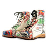 [Showtime] Heike Damen Clog Stiefelette, clog lammfell gefütterter clog stiefel damen mit biegsamer nachhaltiger holzsohle, farbe: showtime (by vivienne westwood), holzclogs woody, woody schuhe, woody shoes, handgemachte holzschuhe aus österreich, kärnten