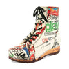 [Showtime] Heike Damen Clog Stiefelette, clog lammfell gefütterter clog stiefel damen mit biegsamer nachhaltiger holzsohle, farbe: showtime (by vivienne westwood), holzclogs woody, woody schuhe, woody shoes, handgemachte holzschuhe aus österreich, kärnten