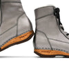 [Titan] Heike Damen Clog Stiefelette, clog lammfell gefütterter clog stiefel damen mit biegsamer nachhaltiger holzsohle, farbe: titan, holzclogs woody, woody schuhe, woody shoes, handgemachte holzschuhe aus österreich, kärnten