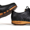 [Schwarz] Jan Herren Clog Halbschuh, leder gefüttert, winter, sommer oder ganzjahres, herren clogs, holzclogs. woody holzschuhe, farbe: schwarz