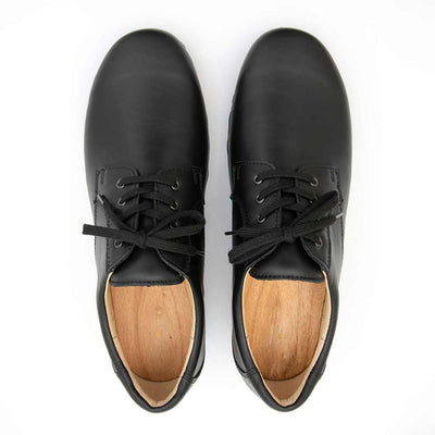 [Schwarz] Jan Herren Clog Halbschuh, leder gefüttert, winter, sommer oder ganzjahres, herren clogs, holzclogs. woody holzschuhe, farbe: schwarz