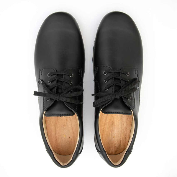 [Schwarz] Jan Herren Clog Halbschuh, leder gefüttert, winter, sommer oder ganzjahres, herren clogs, holzclogs. woody holzschuhe, farbe: schwarz