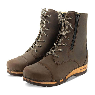 [Caffe] Herta Damen Clog Stiefelette, woody holzschuhe stiefelette. ankle boots gefüttert, damenstiefel, damenclogs mit holzsohle. holzclogs, clogs damen knöchel stiefel, damen clogs leder. ankleboots holz schuhe, holzclog, holzschuhe winterstiefel bestellen.