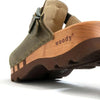[Oliva] Hubertus Herren Clog mit Stick, biegsame nachhaltige holzsohle, farbe: oliva, holzclogs woody, woody schuhe, woody shoes, handgemachte holzschuhe aus österreich, kärnten