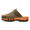 [Oliva] Hubertus Herren Clog mit Stick, biegsame nachhaltige holzsohle, farbe: oliva, holzclogs woody, woody schuhe, woody shoes, handgemachte holzschuhe aus österreich, kärnten