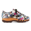 [Sex & Rock'n'Roll] Jack Herren Clog Sneaker mit biegsamer nachhaltiger holzsohle, farbe: weiss (multicolor-print urban style), holzclogs woody, woody schuhe, woody shoes, handgemachte holzschuhe aus österreich, kärnten