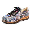 [Sex & Rock'n'Roll] Jack Herren Clog Sneaker mit biegsamer nachhaltiger holzsohle, farbe: weiss (multicolor-print urban style), holzclogs woody, woody schuhe, woody shoes, handgemachte holzschuhe aus österreich, kärnten