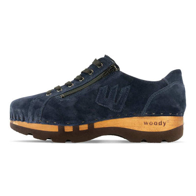 [Navy] Jack Herren Clog Sneaker mit biegsamer nachhaltiger holzsohle, holzclogs woody, woody schuhe, woody shoes, handgemachte holzschuhe aus österreich, kärnten,farbe: navi (blau)