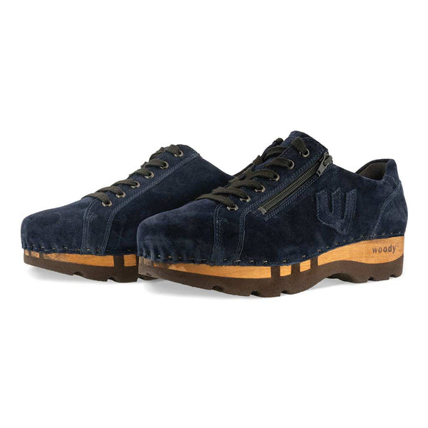 [Navy] Jack Herren Clog Sneaker mit biegsamer nachhaltiger holzsohle, holzclogs woody, woody schuhe, woody shoes, handgemachte holzschuhe aus österreich, kärnten,  farbe: navi (blau)