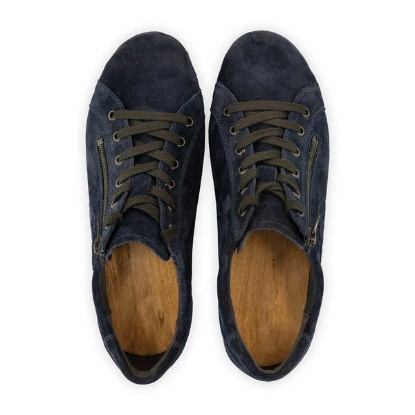 [Navy] Jack Herren Clog Sneaker mit biegsamer nachhaltiger holzsohle, holzclogs woody, woody schuhe, woody shoes, handgemachte holzschuhe aus österreich, kärnten,  farbe: navi (blau)
