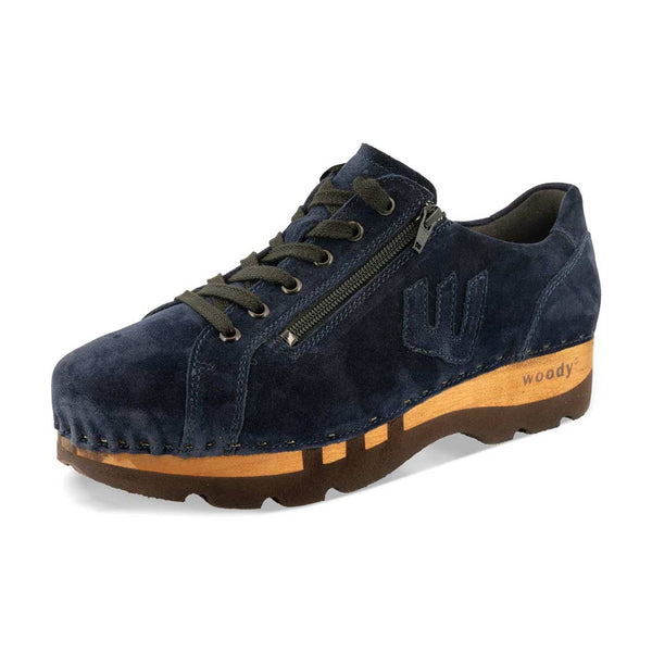 [Navy] Jack Herren Clog Sneaker mit biegsamer nachhaltiger holzsohle, holzclogs woody, woody schuhe, woody shoes, handgemachte holzschuhe aus österreich, kärnten,  farbe: navi (blau)