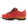 [Rosso] Jack Herren Clog Sneaker mit biegsamer nachhaltiger holzsohle, farbe: rosso (glattleder rot), holzclogs woody, woody schuhe, woody shoes, handgemachte holzschuhe aus österreich, kärnten