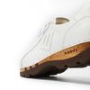 [Weiss] Jack Herren Clog Sneaker mit biegsamer nachhaltiger holzsohle, farbe: weiss (glattleder), holzclogs woody, woody schuhe, woody shoes, handgemachte holzschuhe aus österreich, kärnten