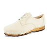 [Creme] Jan Herren Clog Halbschuh, Herren Clogs Sneaker, Herrenclog Sneaker woody, Holzschuh, Holz Clog, Holzsohle. biegsame flexible Holzsohle, Farbe: Creme