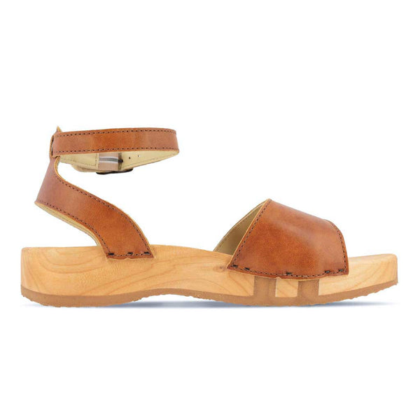 [Safor] Jana Damen Clog Sandale mit biegsamer nachhaltiger holzsohle, farbe: safor (braun), holzclogs woody, woody schuhe, woody shoes, handgemachte holzschuhe aus österreich, kärnten