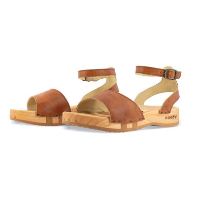[Safor] Jana Damen Clog Sandale mit biegsamer nachhaltiger holzsohle, farbe: safor (braun), holzclogs woody, woody schuhe, woody shoes, handgemachte holzschuhe aus österreich, kärnten
