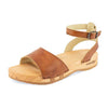 [Safor] Jana Damen Clog Sandale mit biegsamer nachhaltiger holzsohle, farbe: safor (braun), holzclogs woody, woody schuhe, woody shoes, handgemachte holzschuhe aus österreich, kärnten