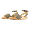 [Sand] Jana Damen Clog Sandale mit biegsamer nachhaltiger holzsohle, farbe: sand-warm_grey, holzclogs woody, woody schuhe, woody shoes, handgemachte holzschuhe aus österreich, kärnten