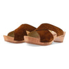 [Hazelnut] Juna Damen Clog Pantolette, farbe: hazelnut (braun), clog pantoletten damen mit biegsamer nachhaltiger weidenholzsohle, holzclogs woody, woody schuhe, woody shoes, handgemachte holzschuhe aus österreich, kärnten