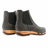 [Grigio] Jutta Damen Clog Stiefelette mit biegsamer nachhaltiger holzsohle, farbe: grigio, der bestseller, holzclogs woody, woody schuhe, woody shoes, handgemachte holzschuhe aus österreich, kärnten