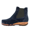 [Navy] Jutta Damen Clog Stiefelette mit biegsamer nachhaltiger holzsohle, der bestseller, holzclogs woody, woody schuhe, woody shoes, handgemachte holzschuhe aus österreich, kärnten,  farbe: navi (blau)